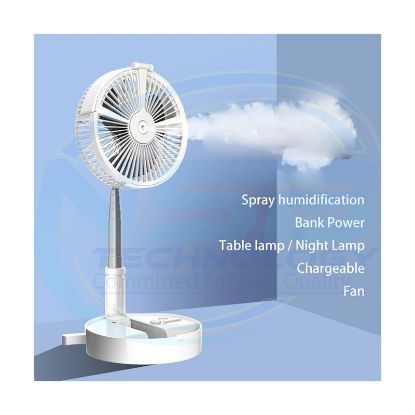 Picture of H9 Portable Folding Retractable Fan USB Charging Floor Fan Humidifying Water Spray Fan